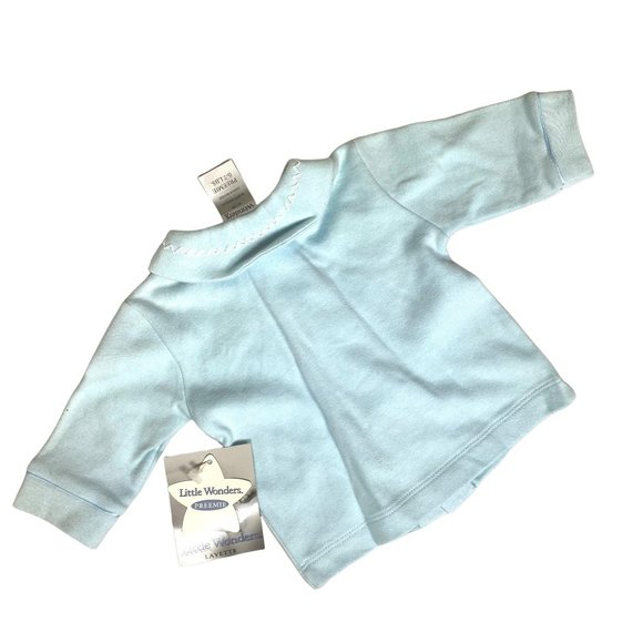 Little Wonders Blue Puppy Preemie Long Sleeve Shirt - Picture 2 of 4